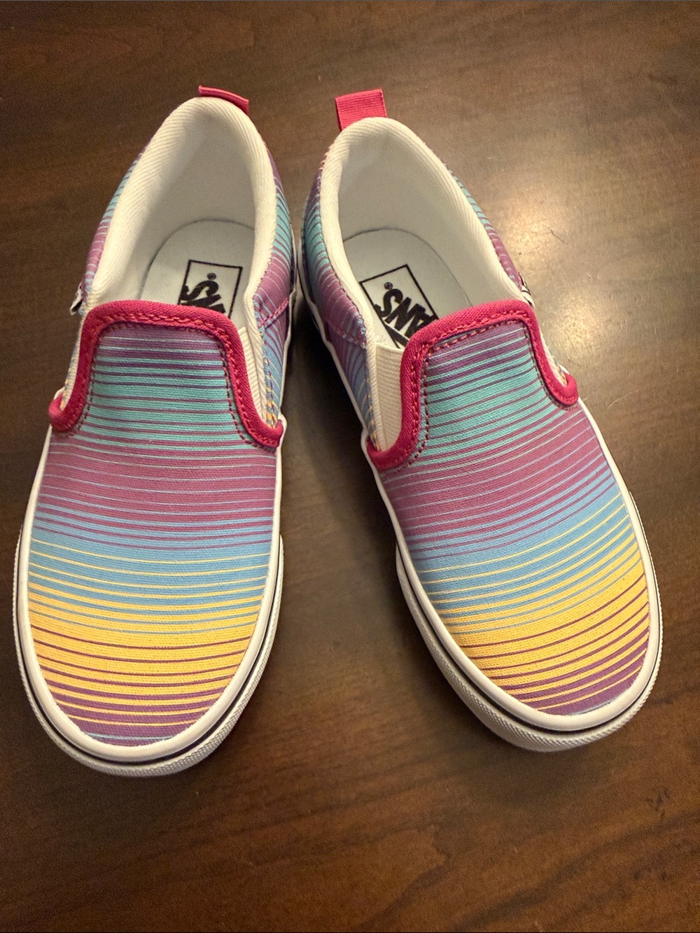 Vans Kids Slip-On Shoes in Pink, Purple, Blue, Yellow